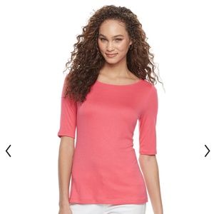 NWT Apt. 9 Elbow Sleeve Tee